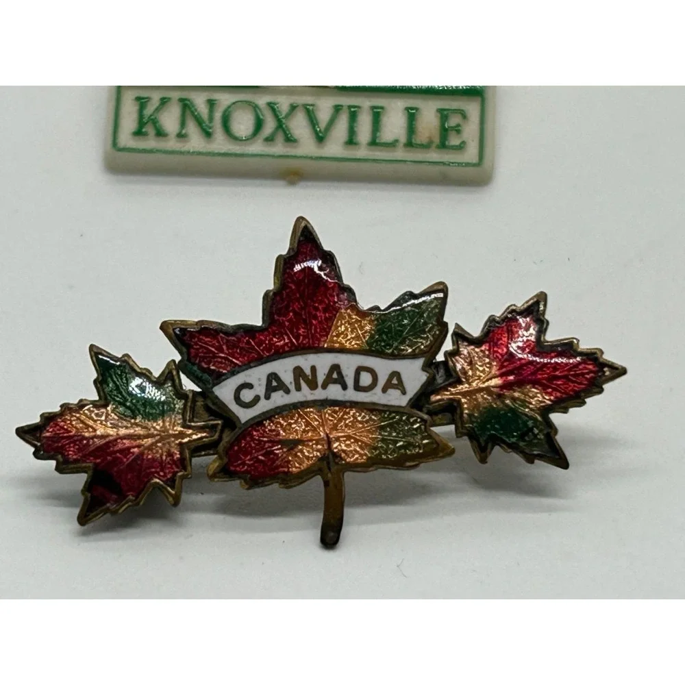 Lot of 14 Vintage Hat Lapel Pins Country State City Travel Tourist Souvenir